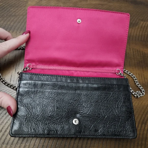 Coach Black Patent Leather Convertible Clutch Crossbody Bag - Picture 2 of 6